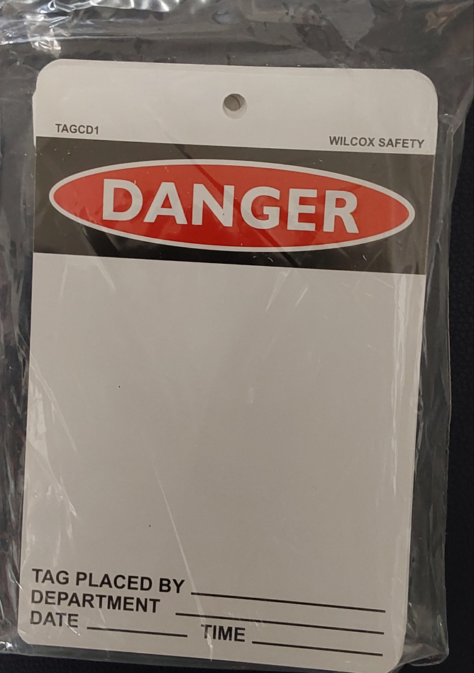 Danger Tags -Blank-Carboard single use-Pack of 100